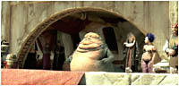 Jabba the Hutt at the Boonta Traing course.